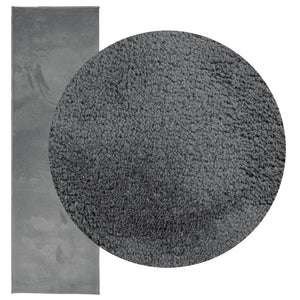 Anthrazit Teppich OVIEDO Kurzflor 80x250 cm