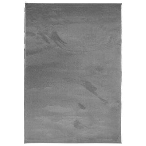 Anthrazit Kurzflor Teppich 140x200 cm