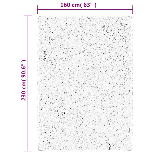 Anthrazit Kurzflor Teppich 160x230 cm