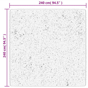 Anthrazit Teppich OVIEDO Kurzflor 240x240 cm