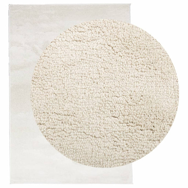 Beiger Kurzflor Teppich OVIEDO 120x170 cm
