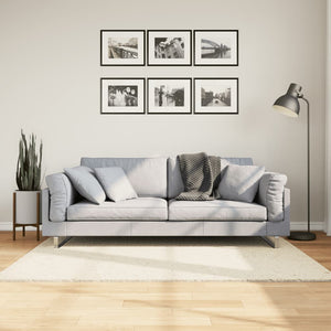 Beiger Kurzflor Teppich OVIEDO 120x170 cm
