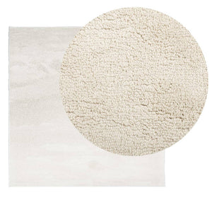 Beiger Kurzflor Teppich 200x200 cm