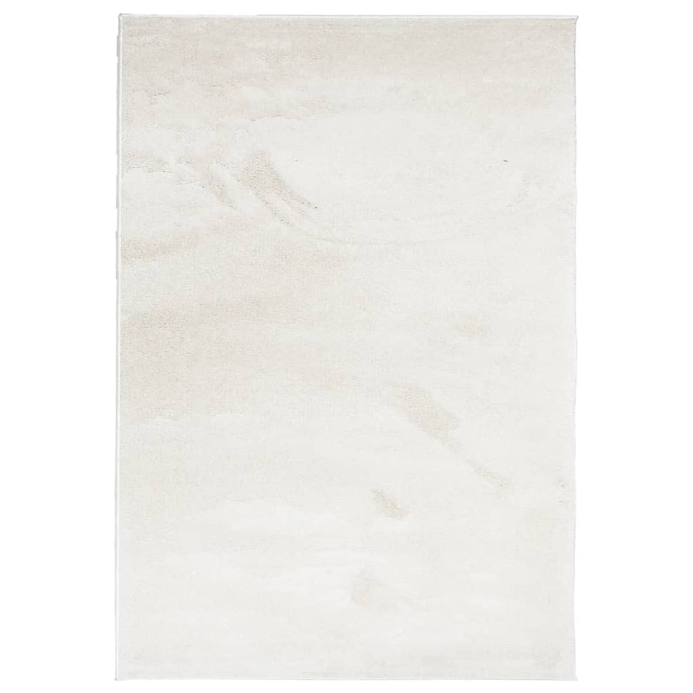 Beiger Kurzflor Teppich 200x280 cm