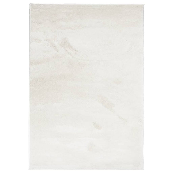 Beiger Kurzflor Teppich 200x280 cm