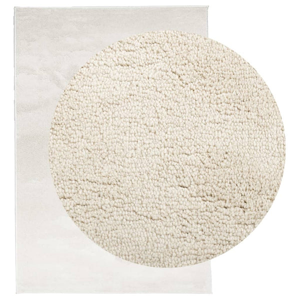 Beiger Kurzflor Teppich 200x280 cm
