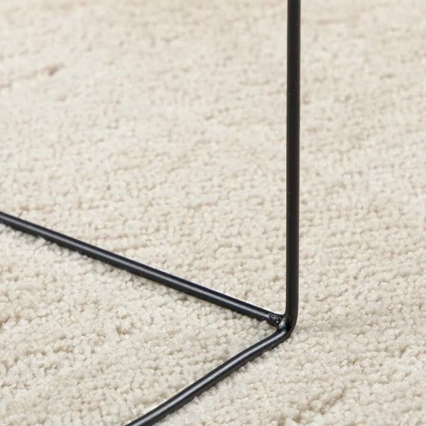 Beiger Kurzflor Teppich 200x280 cm