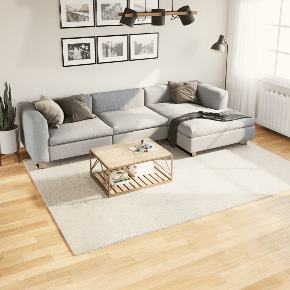 Beiger Kurzflor Teppich 200x280 cm