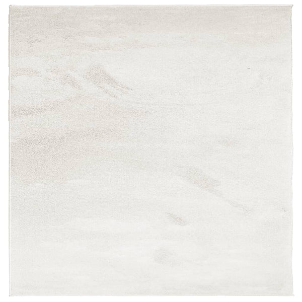 Beiger Kurzflor Teppich 240x240 cm