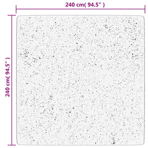 Beiger Kurzflor Teppich 240x240 cm
