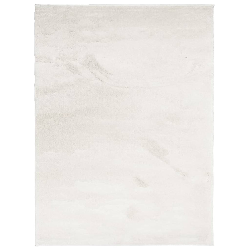 Beiger Kurzflor Teppich 240x340 cm