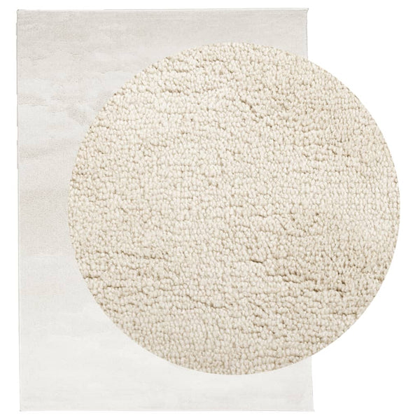 Beiger Kurzflor Teppich 240x340 cm