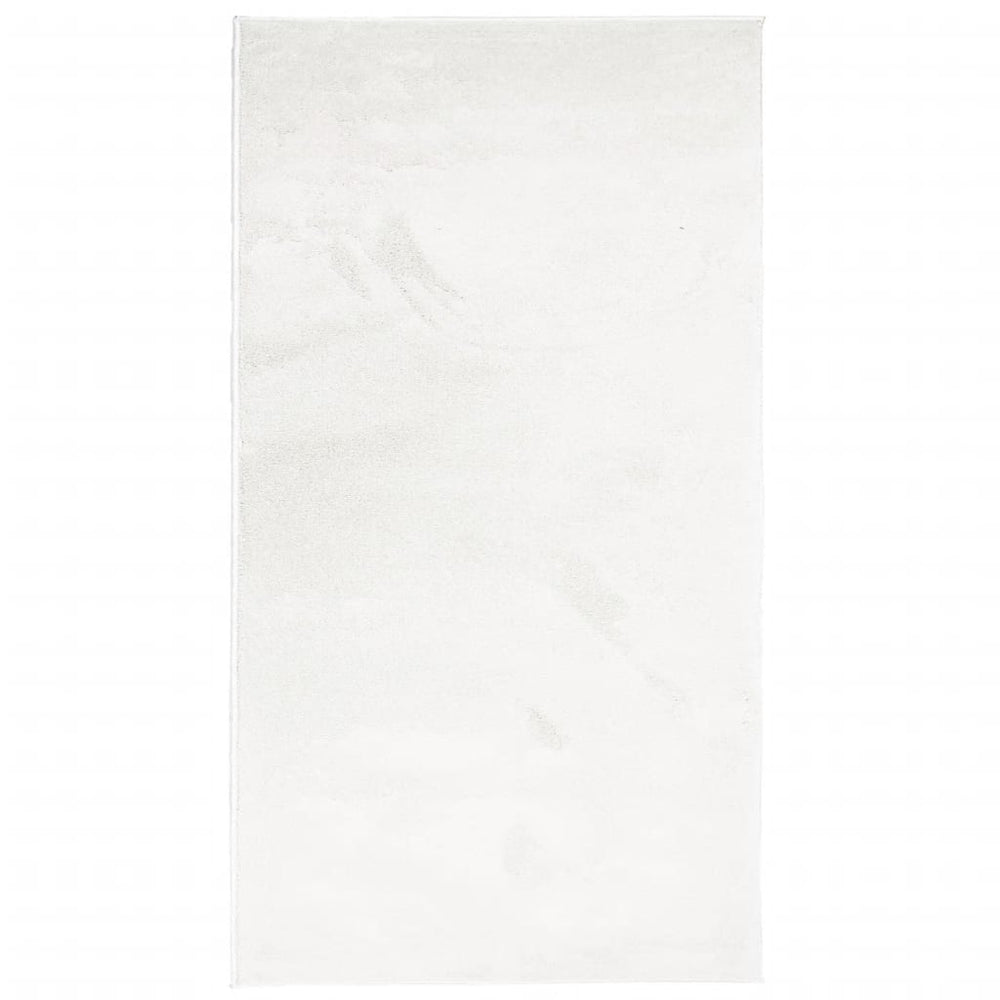 Teppich Kurzflor Creme 60x110 cm
