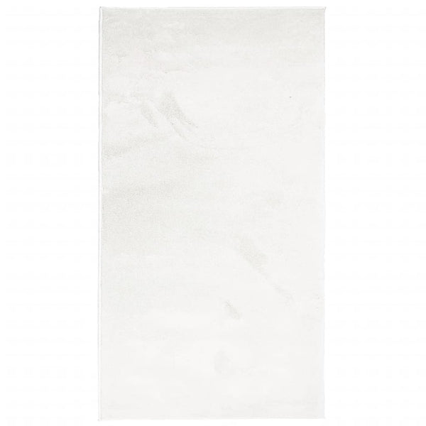 Teppich Kurzflor Creme 60x110 cm