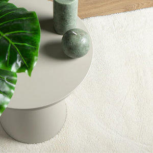 Teppich Kurzflor Creme 60x110 cm
