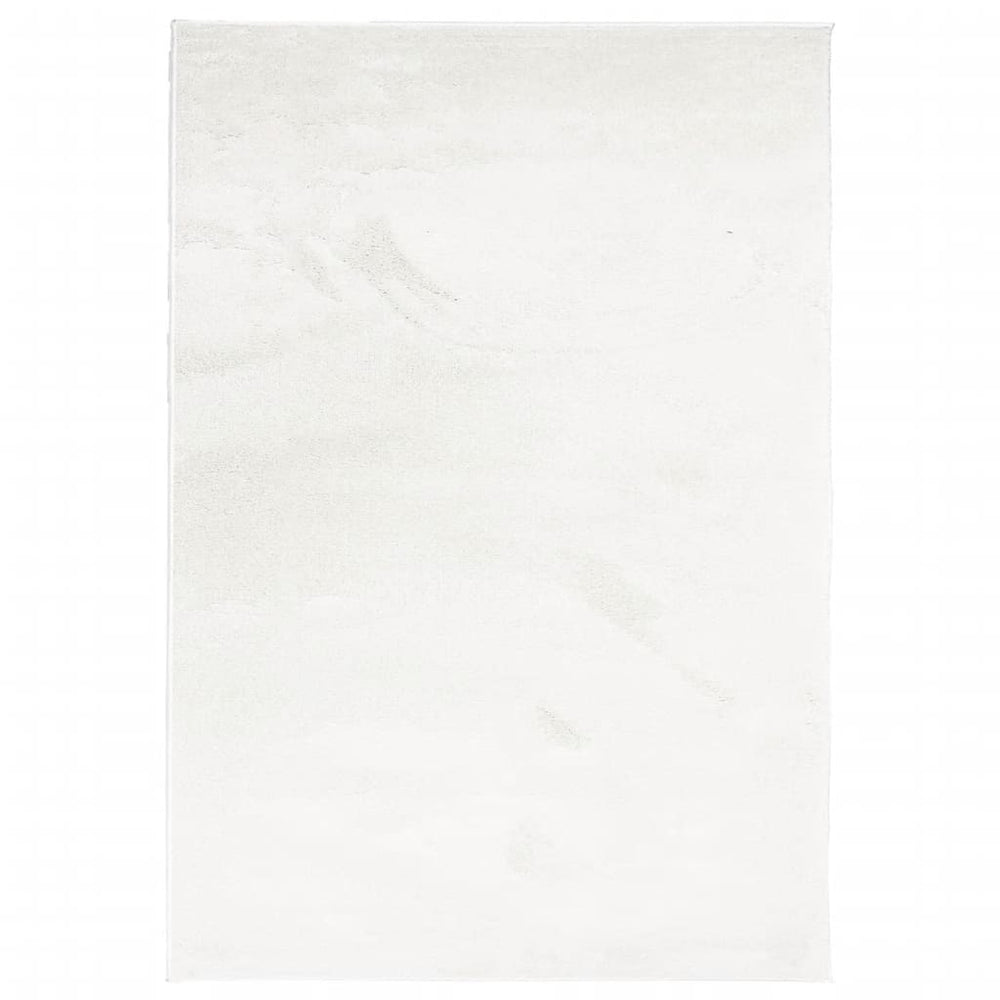 Creme Kurzflor Teppich 160x230 cm