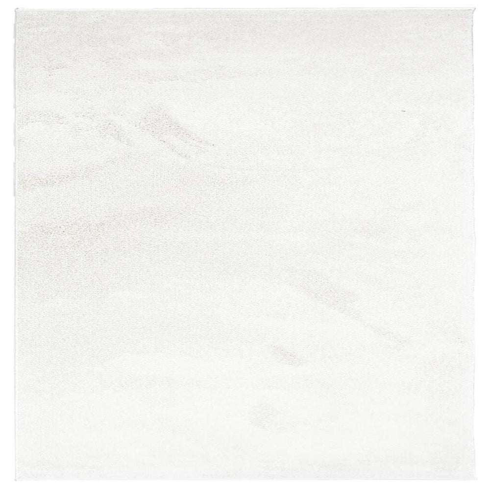 Creme Kurzflor Teppich 200x200 cm