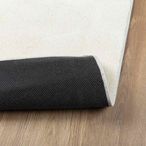 Creme Kurzflor Teppich 200x200 cm