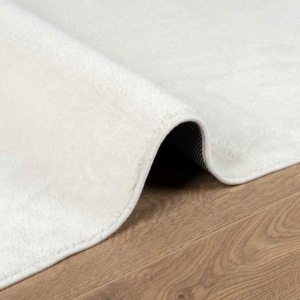 Creme Kurzflor Teppich 200x200 cm