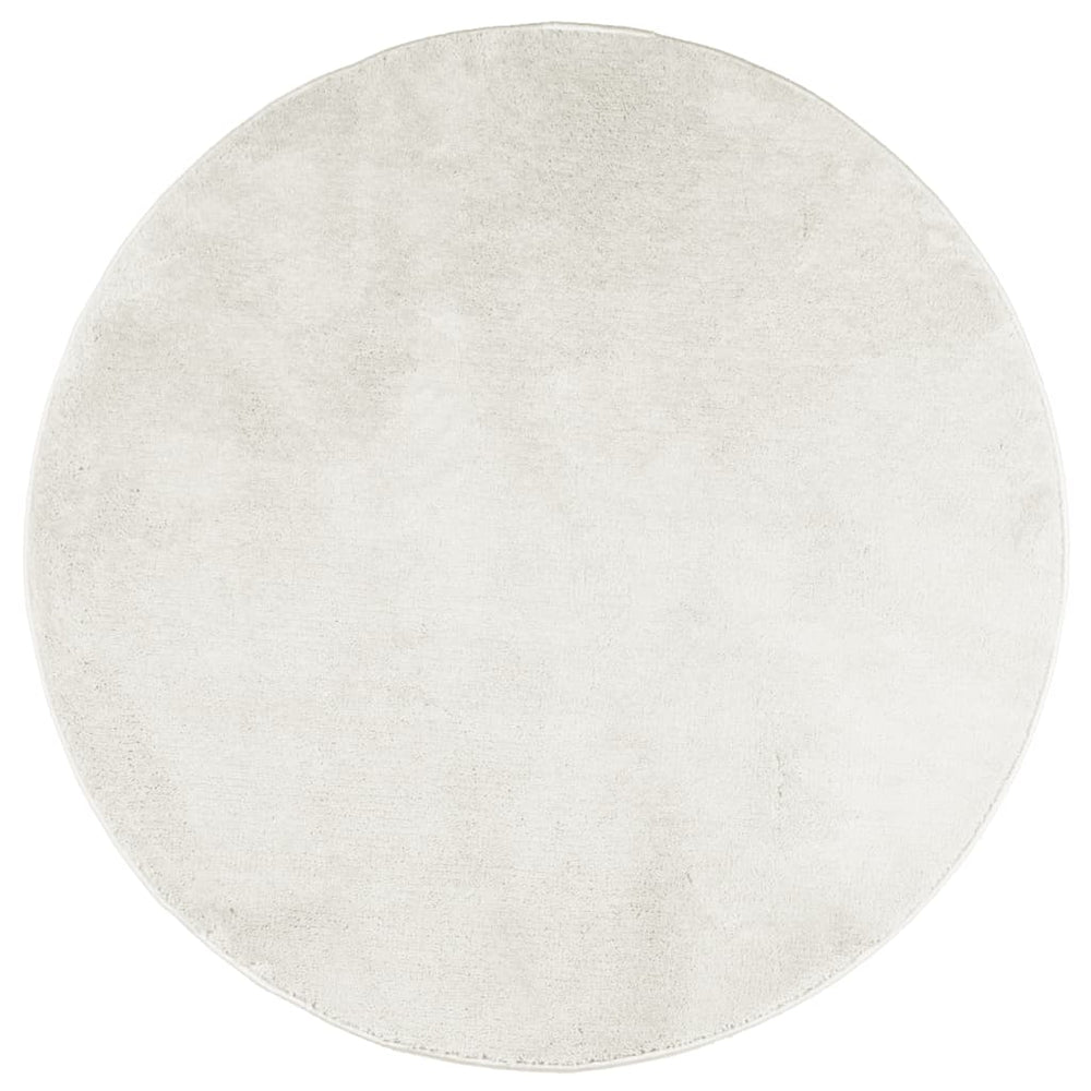 Creme Kurzflor Teppich OVIEDO Ø 160cm