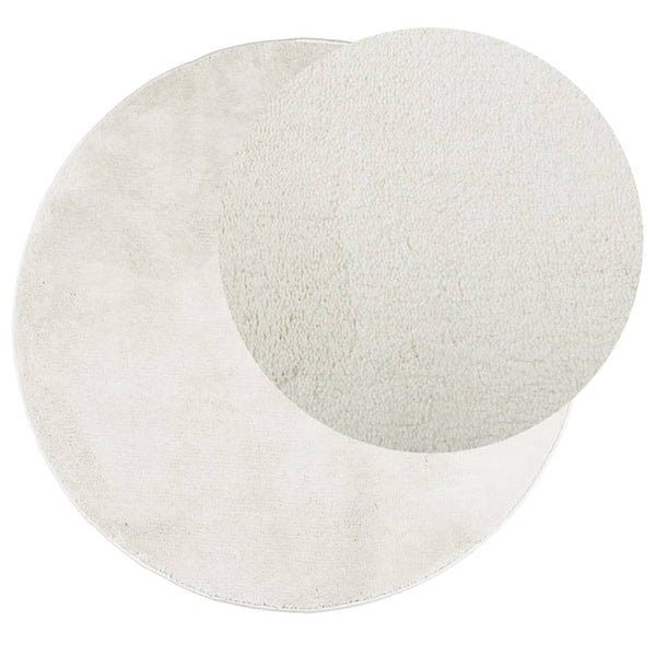 Creme Kurzflor Teppich OVIEDO Ø 160cm