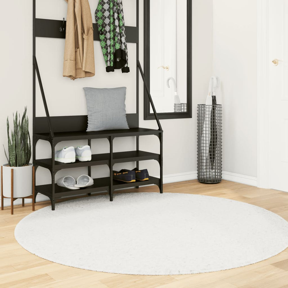 Creme Kurzflor Teppich OVIEDO Ø 160cm