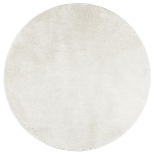 Creme Kurzflor Teppich Ø 200 cm
