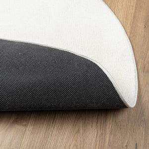 Creme Kurzflor Teppich Ø 200 cm