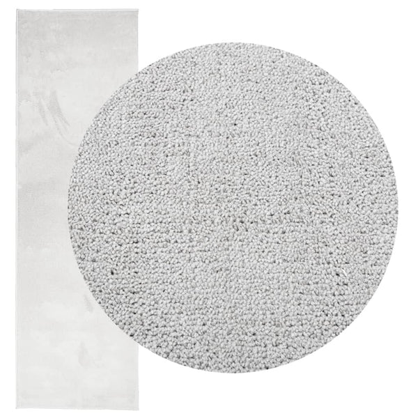 Grauer Kurzflor Teppich OVIEDO 80x250 cm