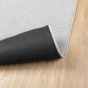 Grauer Kurzflor Teppich 100x200 cm