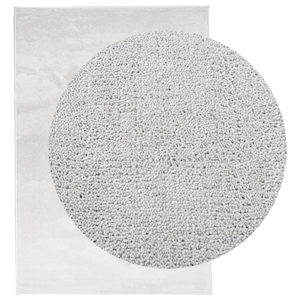 Teppich Kurzflor Grau 140x200 cm
