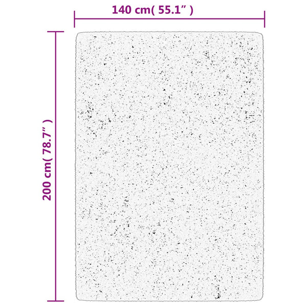 Teppich Kurzflor Grau 140x200 cm