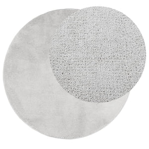 Grauer Kurzflor Teppich OVIEDO Ø 100cm
