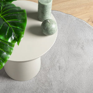 Grauer Kurzflor Teppich OVIEDO Ø 100cm