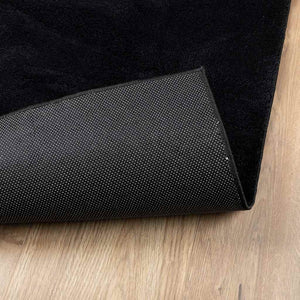 Schwarzer Kurzflor Teppich 160x230 cm