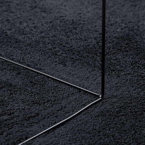 Schwarzer Kurzflor Teppich 160x230 cm