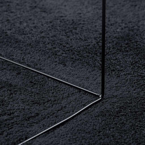 Schwarzer Kurzflor Teppich 160x230 cm