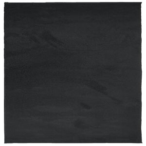 Schwarzer Kurzflor Teppich OVIEDO 200x200 cm