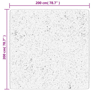 Schwarzer Kurzflor Teppich OVIEDO 200x200 cm