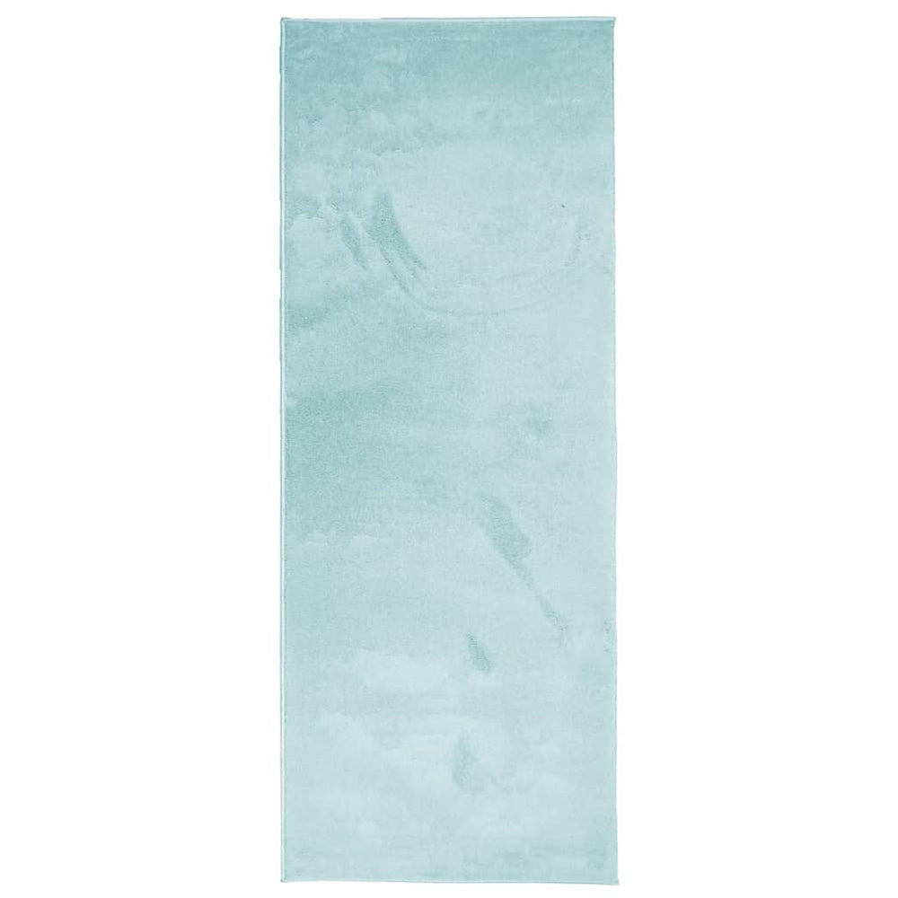 Grüner Kurzflor Teppich OVIEDO 80x200 cm