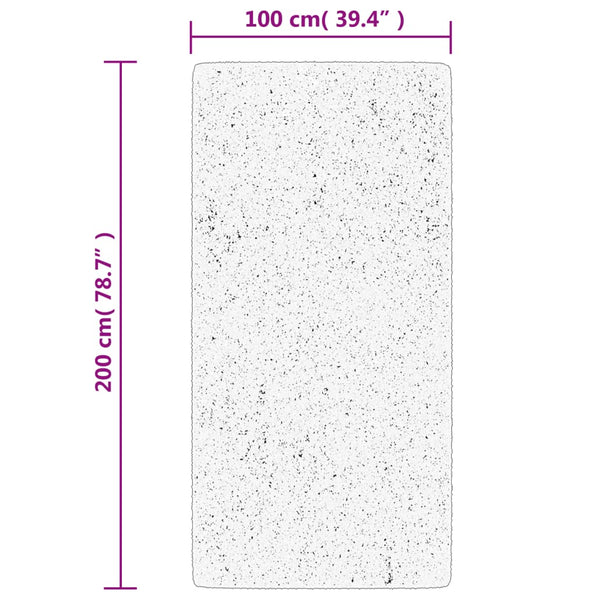 Grüner Kurzflor Teppich OVIEDO 100x200 cm