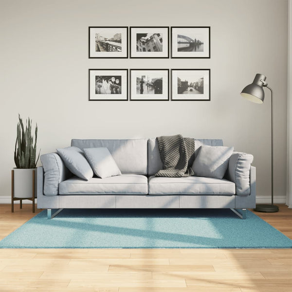 Grüner Kurzflor Teppich, 120x170 cm