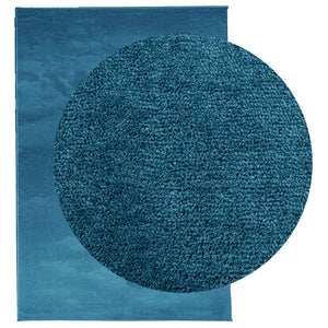 Türkis Teppich Kurzflor 140x200 cm