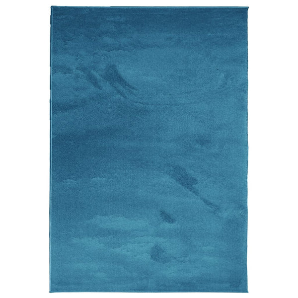Türkis Kurzflor Teppich 160x230 cm