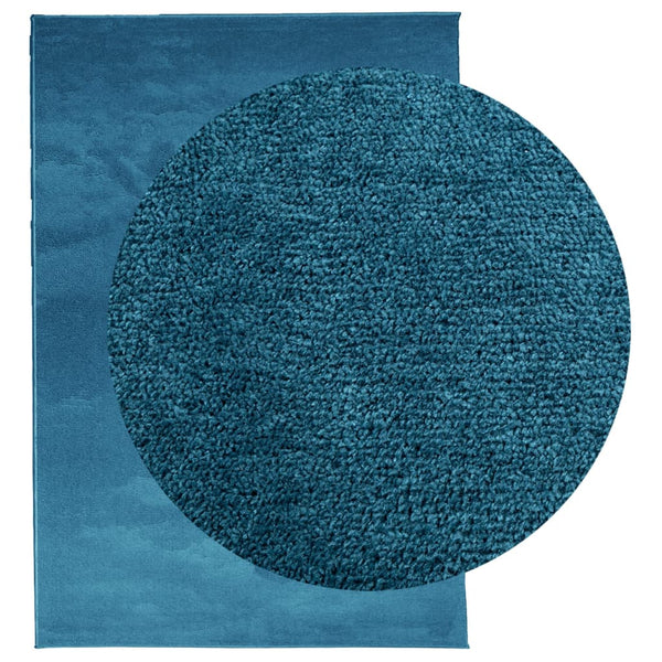 Türkis Kurzflor Teppich 160x230 cm