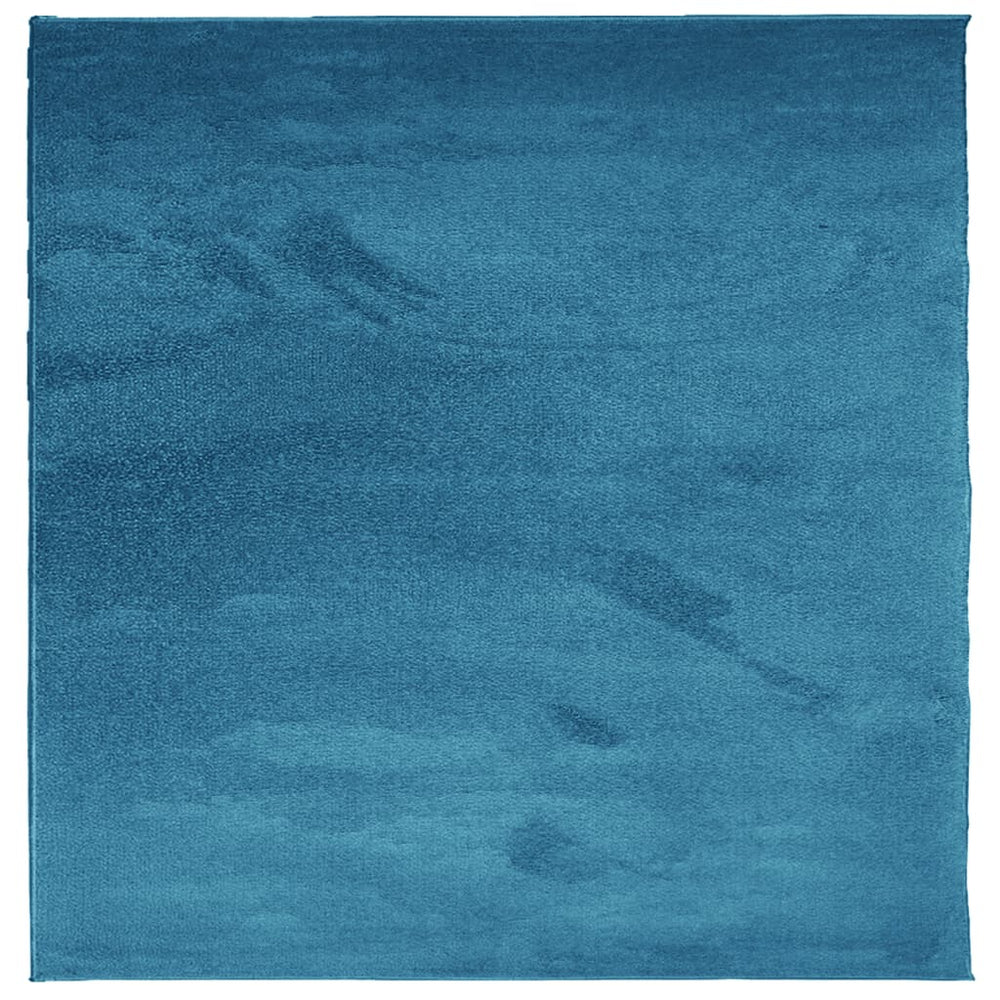 Türkis Teppich Kurzflor 200x200 cm