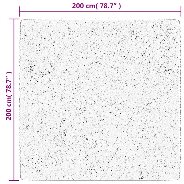 Türkis Teppich Kurzflor 200x200 cm