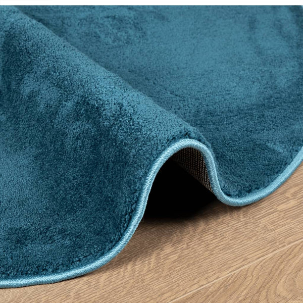 Türkiser Kurzflor Teppich Ø 200cm