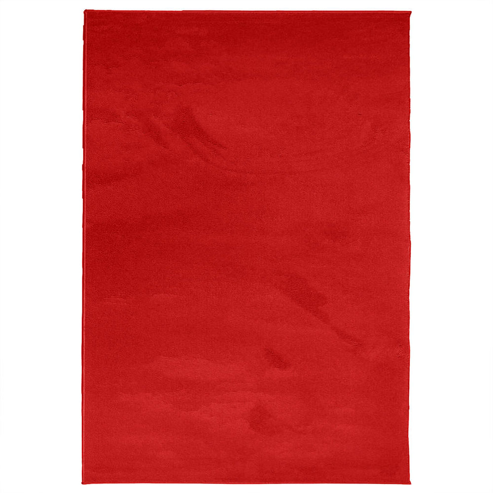 Roter Kurzflor Teppich OVIEDO 160x230 cm