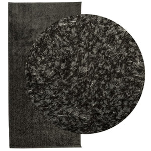 Anthrazit Hochflor Teppich 100x200 cm